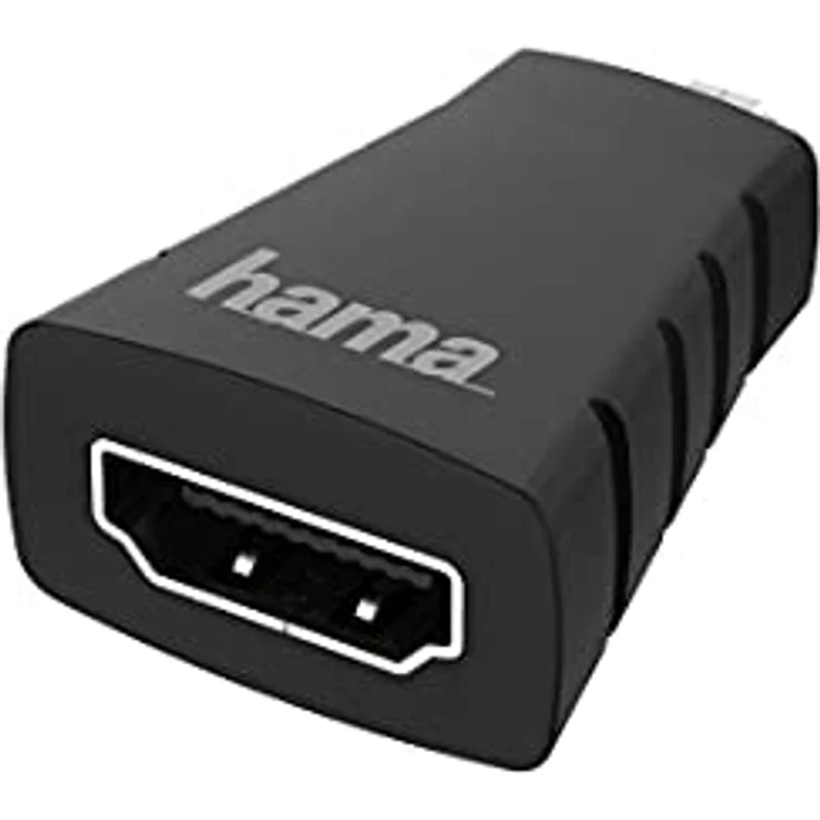 Hama HDMI Adapter, Micro HDMI auf HDMI (Adapter mit Auflösung Ultra HD 4K, Micro HDMI Stecker – HDMI Buchse zum Anschluss von Tablet, Kamera, Laptop an TV, Beamer, Monitor, HDMI Typ D auf Typ A) – Bild 1
