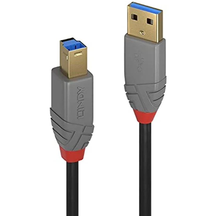 LINDY 36742 2m USB 3.0 Typ A an B Kabel, Anthra Line Anthrazit – Bild 3