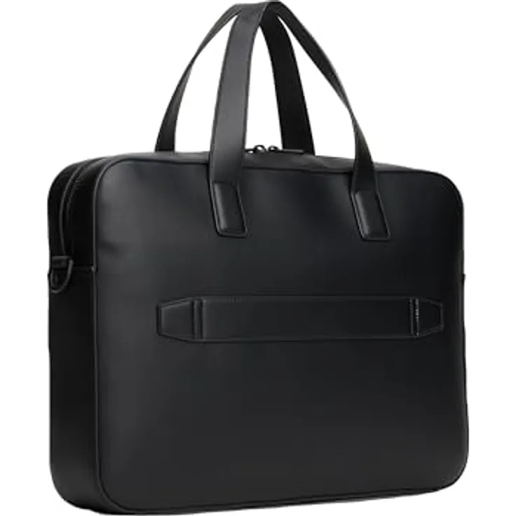 Tommy Hilfiger TH Corp Aktentasche, 40.5 cm mit Laptopfach, schwarz, 100% Polyester