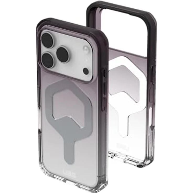 URBAN ARMOR GEAR Plyo MS Case für Apple iPhone 17 Pro, sturzfest mit Air-Soft Ecken, Wireless Charging, schwarz/transparent/Ombre – Bild 1