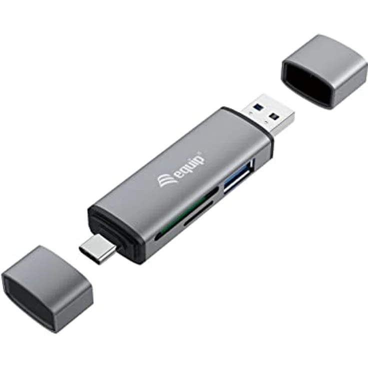 Equip Kartenleser USB 3.0 HUB OTG SB-C & USB-A SD/MicroSD – Bild 1