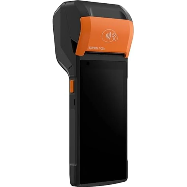 Sunmi T5940 V2S, 4G Barcode-Scanner mit 2GB RAM, 16GB Speicher, 5,45 Zoll Multi-Touchdisplay, Orange-Schwarz – Bild 2