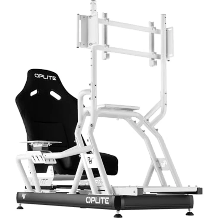 OPLITE R8 Single Monitor Mount Weiß, robuste Monitorhalterung mit 6-stufiger Höhenverstellung für R8 Fury, max. 55 Zoll Bildschirmgröße, VESA-kompatibel – Bild 5