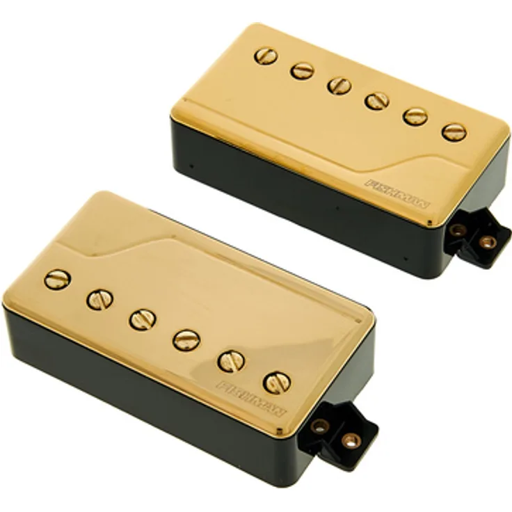 Fishman Fluence Classic HB Set GD, Aktives Humbucker Tonabnehmer Set für E-Gitarre mit 3 Voicings, Gold Kappenfarbe