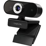 LogiLink UA0368 - HD USB-Webcam mit Mikrofon für gestochen scharfe Videogespräche mt Familie/Freunde/Beruf (Skype, Team, Google Meet, Facebook, …)