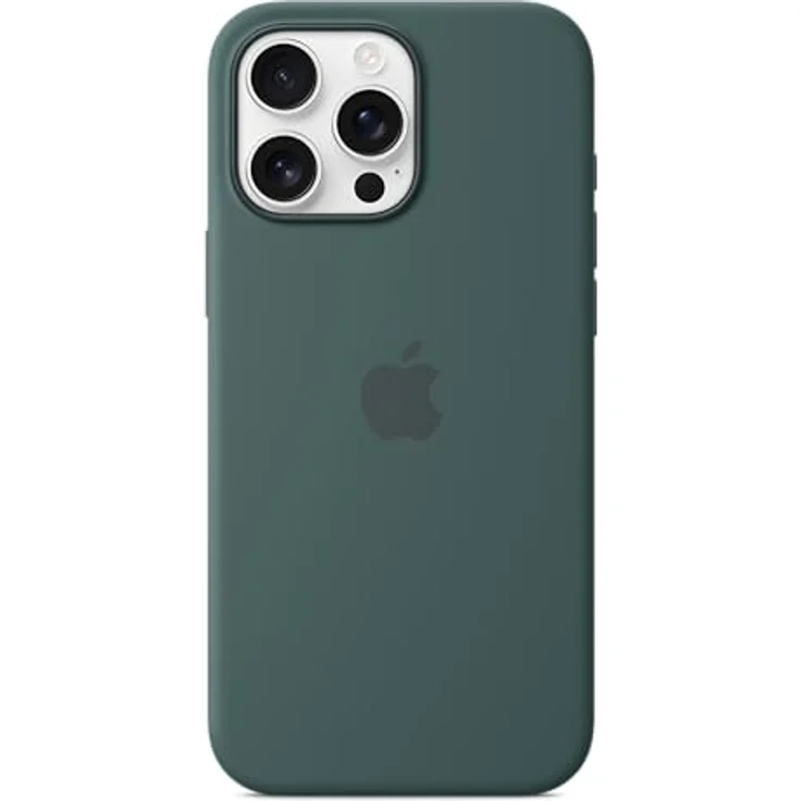Apple iPhone 16 Pro Max Silikon Case mit MagSafe – Seegrün, aus recyceltem Silikonmaterial, mit Mikrofaserfutter und integrierten Magneten – Bild 3