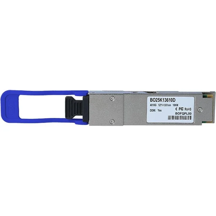BlueOptics Netscout 321-1659 kompatibler BlueOptics QSFP BO25K13610D Transceiver, Silber, LC-Duplex, 40GBASE-LR4, Singlemode Fiber, 4xWDM, 10KM, 0°C/+70°C