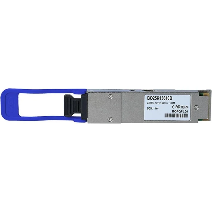 BlueOptics Netscout 321-1659 kompatibler BlueOptics QSFP BO25K13610D Transceiver, Silber, LC-Duplex, 40GBASE-LR4, Singlemode Fiber, 4xWDM, 10KM, 0°C/+70°C