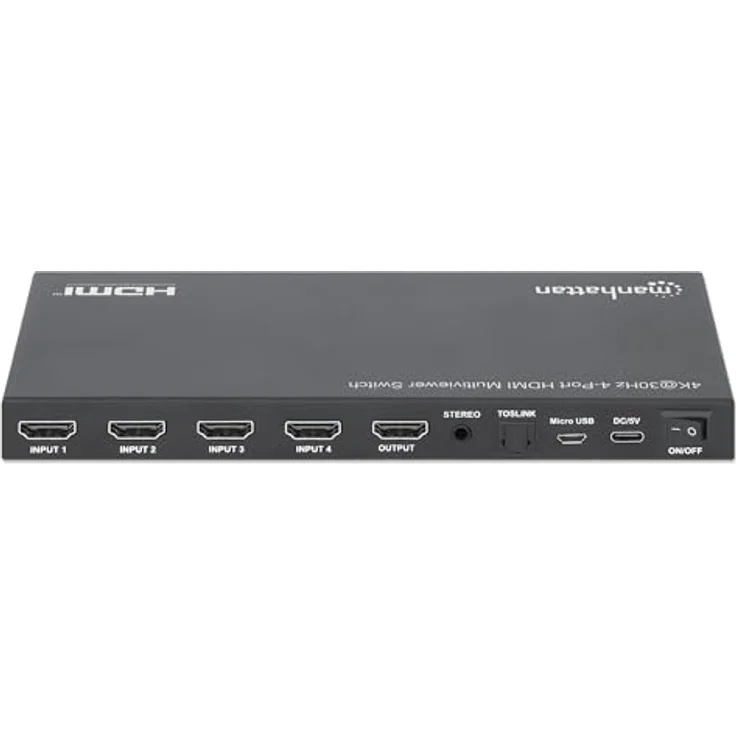 Manhattan 208406 HDMI-Video-Switch, 4K Auflösung, integrierte Skaliertaste – Bild 3