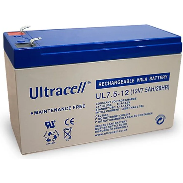 Wentronic AKKU 12-7,5 (187) Ultracell Blei-Akku (Ultrac # 42048
