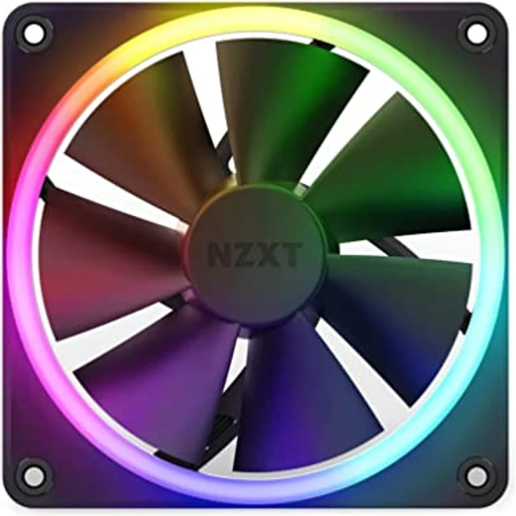 Nzxt F140 RGB Fans - RF-R14SF-B1 - Erweiterte Anpassung der RGB-Beleuchtung – Flüsterleise Kühlung – Single (RGB-Lüfter und Controller ERFORDERLICH & Nicht ENTHALTEN) -140mm-Lüfter – Schwarz – Bild 1