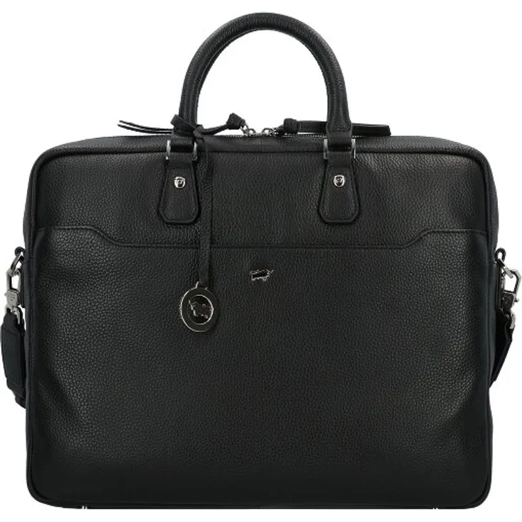 Braun Büffel Hanna Aktentasche, Leder mit Laptopfach, 41 cm, schwarz