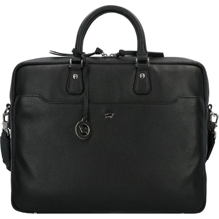 Braun Büffel Hanna Aktentasche, Leder mit Laptopfach, 41 cm, schwarz