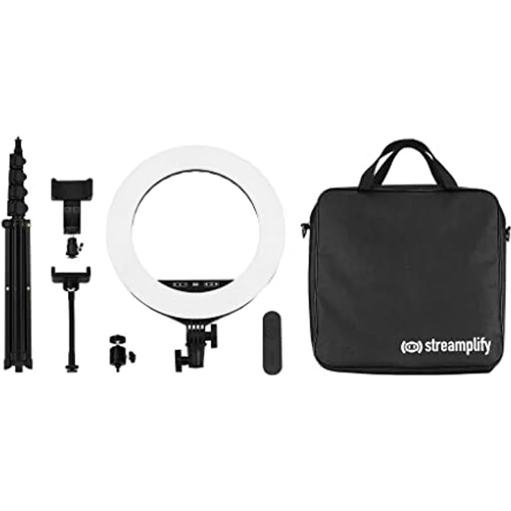 Streamplify Light 14 Ringlicht mit Stativ 36 cm - Premium LED Ringleuchte mit 2250 Lumen, 4 Farbtemperaturen - Schwarz – Bild 2