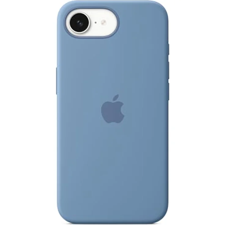 Apple iPhone 16e Silikon Case − Winterblau, Schutzhülle aus recyceltem Silikonmaterial mit Mikrofaserfutter – Bild 1
