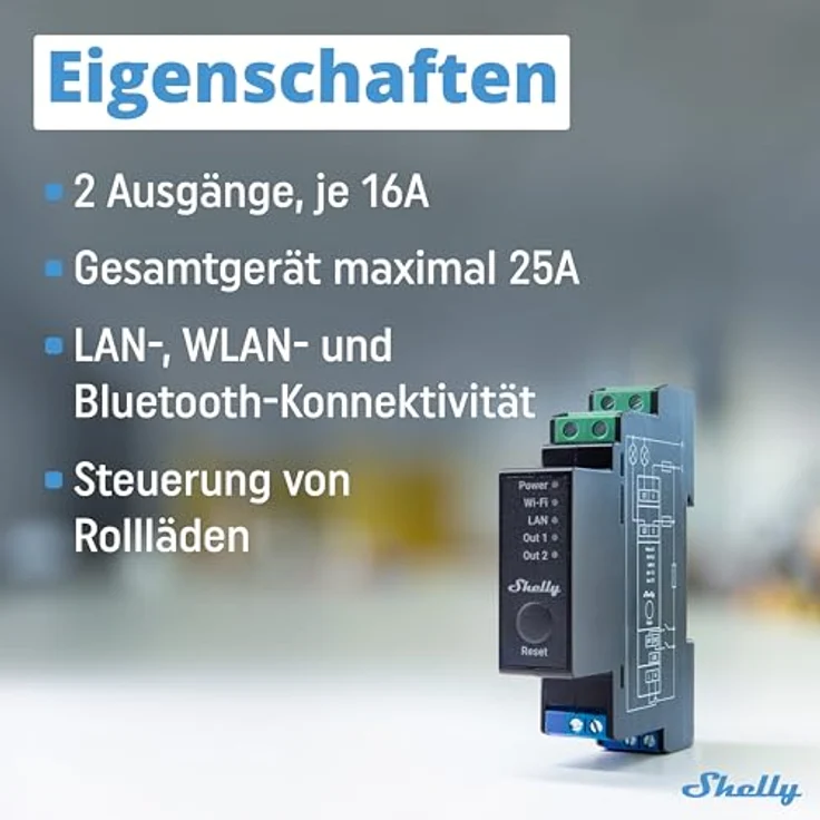 Shelly Pro 2PM Relais, 2 Kanäle – Bild 4