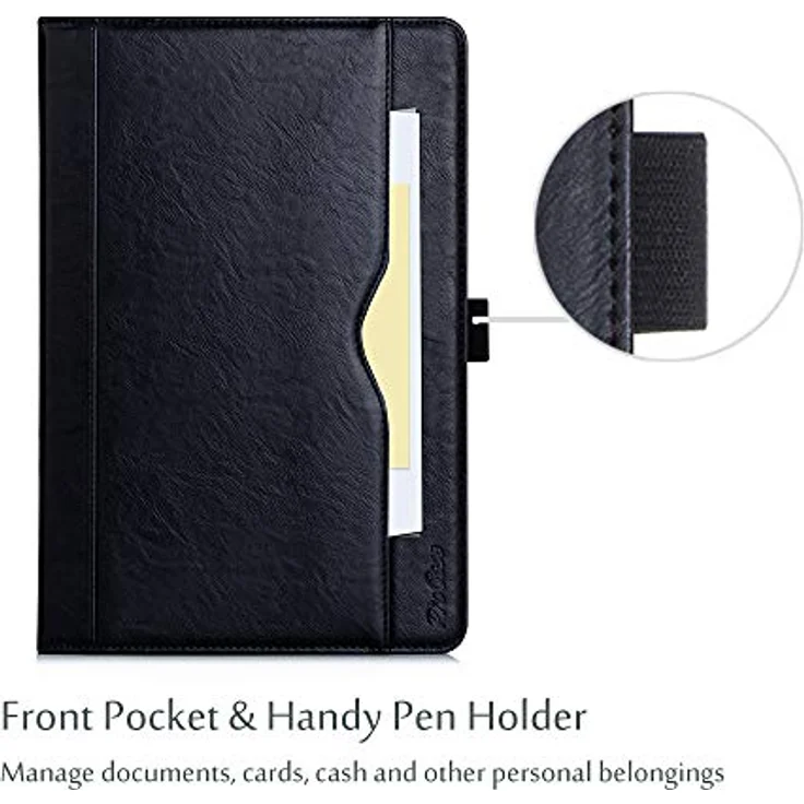 ProCase Hülle für Galaxy Tab A 10.1 T580 T585, mit Mehreren Betrachtungswinkeln, Dokumentenkarte Tasche -Schwarz – Bild 6