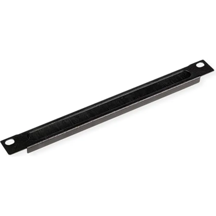 ROLINE 10-Zoll Kabelzuführung mit Bürstenleiste, 0.5HE, schwarz, optimales Kabelmanagement für 10" Schränke