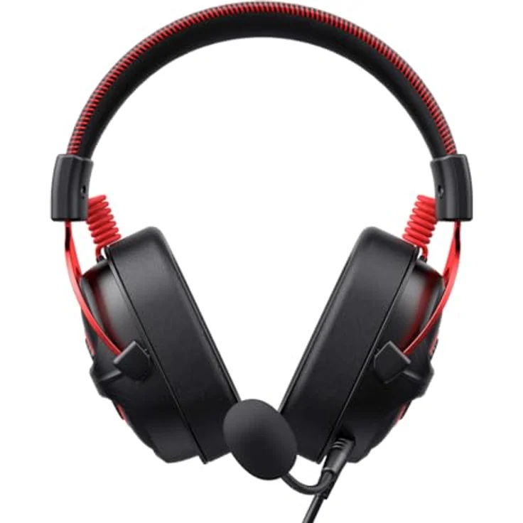 Havit H2002E, Kabelgebundenes Gaming-Headset mit präziser Klangwiedergabe, schwarz-rot – Bild 3
