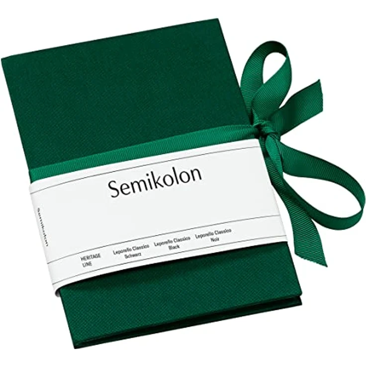 Semikolon 364050 Leporello Classico, Ziehharmonika-Fotobuch für 14 Fotos 10 x 15 cm, handgefertigt in forest grün – Bild 1