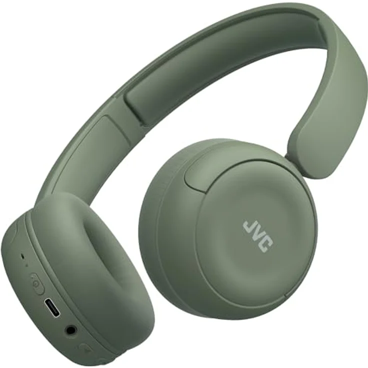 JVC HA-S59W-G, Wireless Kopfhörer mit 50 Std. Akku, Bluetooth® 5.3, Multipoint, App-EQ, faltbarem Design und weichen Ohrpolstern – Matt Grün – Bild 1