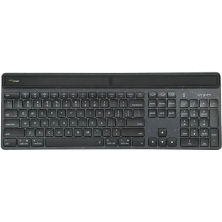 Targus Akb868es Funktastatur, Nachhaltige Energiegewinnung Full Size, Bluetooth 5.0, Schwarz