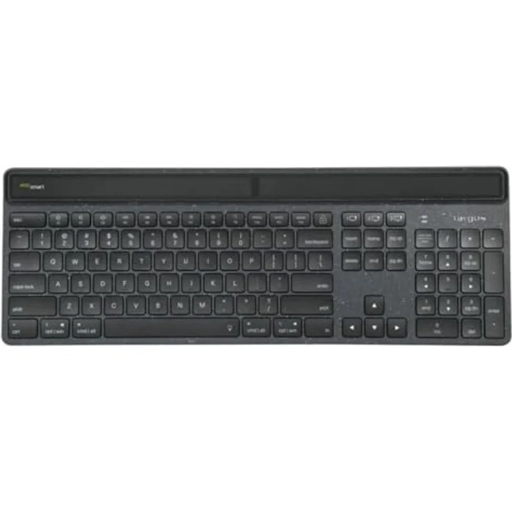 Targus Akb868es Funktastatur, Nachhaltige Energiegewinnung Full Size, Bluetooth 5.0, Schwarz – Bild 1