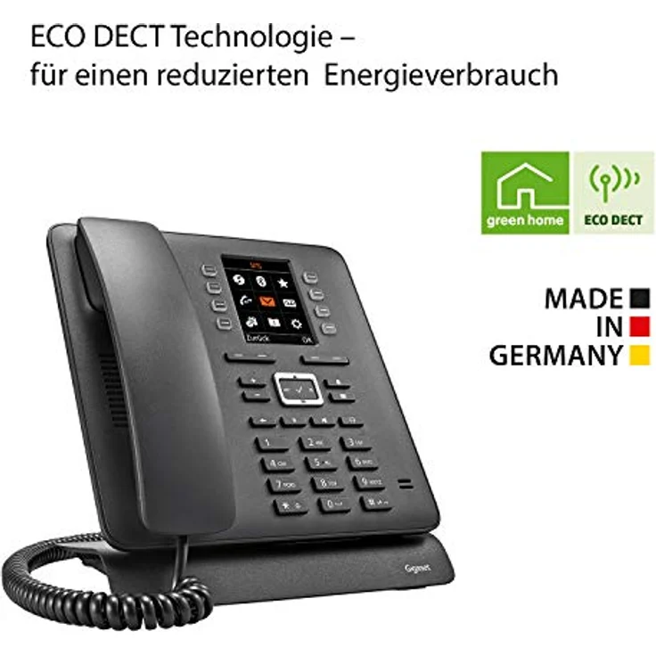 Gigaset T480HX Büro Telefon - schnurloses DECT Tischtelefon mit Headset-Anschluss, Freisprechfunktion, Farbdisplay - Kompatibel mit Fritzbox, schwarz – Bild 5