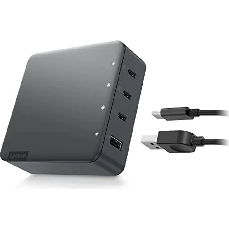 Lenovo Go 130 W Multi-Port Charger - 4 Ausgabeanschlussstellen (USB, 3 x USB-C) - Storm Gray - Europa – Bild 8