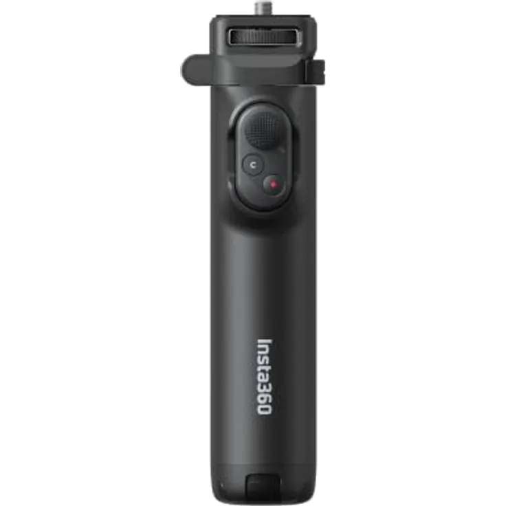 Insta360 X Series, zusammenklappbarer Selfie-Stick Remote Kit mit abnehmbarer Bluetooth-Fernbedienung, schwarz, Ausziehlänge 1m, kompakt auf 15,1cm zusammenklappbar