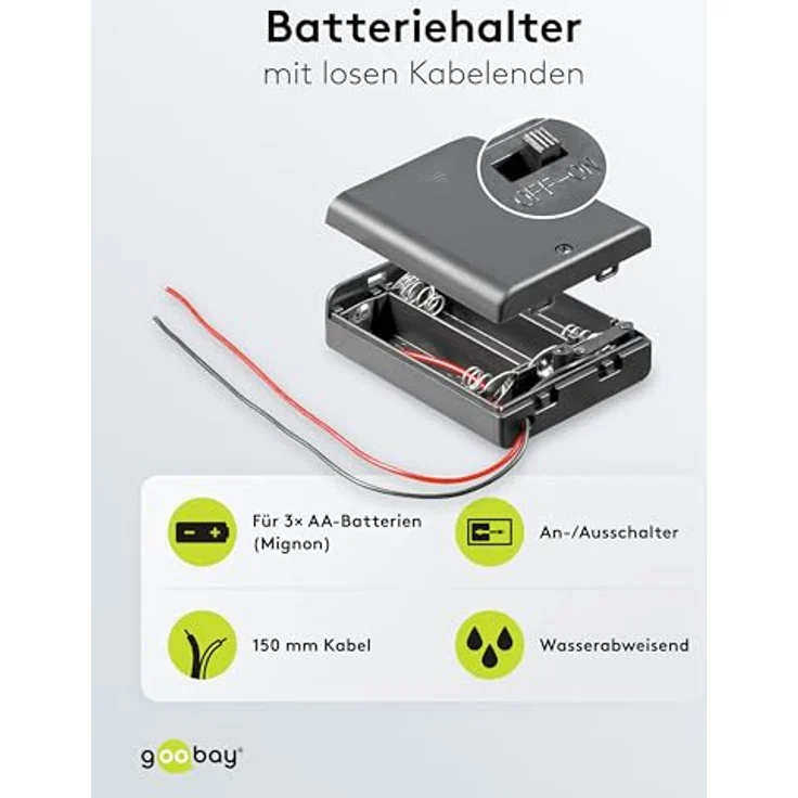 Batteriehalter, 3xmignon 'AA', geschlossenes Gehäuse – Bild 3