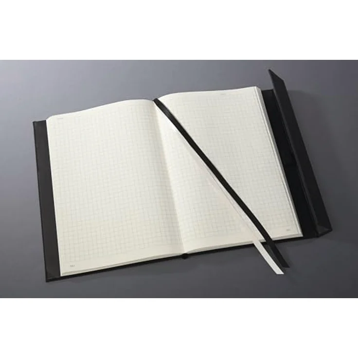 Sigel Notizbuch Conceptum Pure A5, Hardcover mit 194 Seiten, kariert, schwarz, Magnetverschluss, Stiftschlaufe, Archiveingang – Bild 2