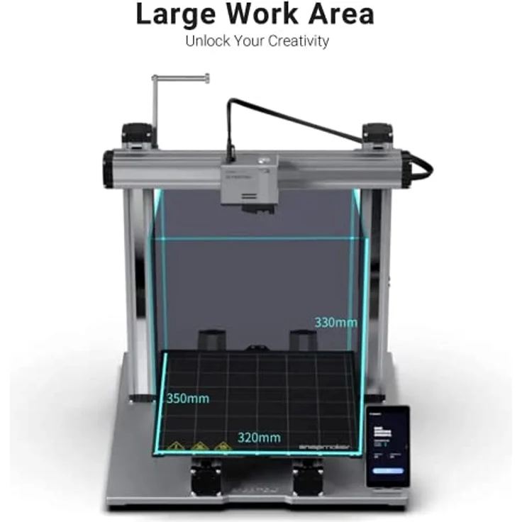 Snapmaker F350 2.0 Modularer 3D Drucker, DIY FDM 3D Drucker Auto-Nivellierung, Rauschunterdrückung, Große Druckgröße 320x350x325mm (F350) - Snapmaker 3D-Drucker mit größerem Arbeitsbereich und verbessertem Kühlsystem – Bild 2
