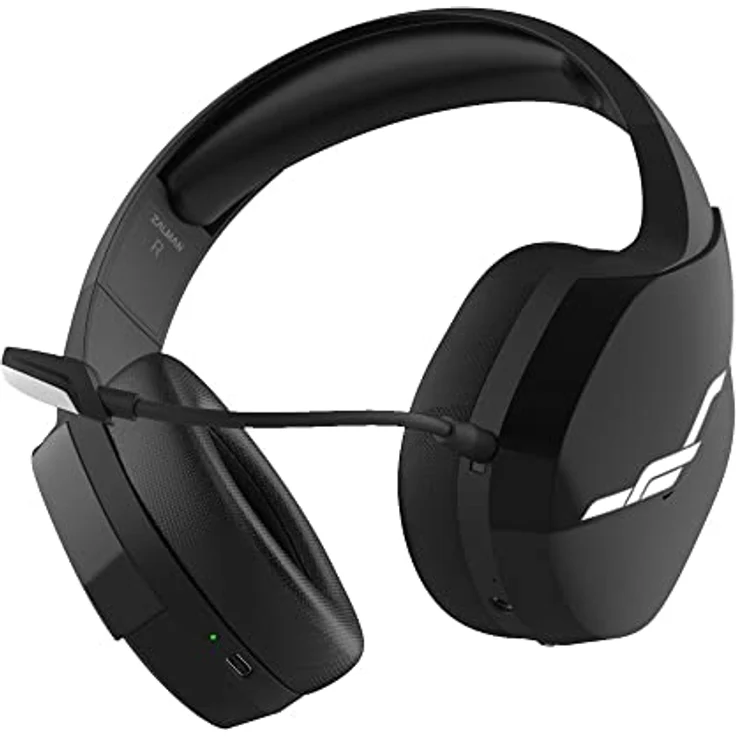 Zalman HPS700 Black, Kabelloses Gaming Headset mit 50 mm Treibern, Virtual 7.1 Surround Sound, Memory Foam Ohrpolstern, Schwarz – Bild 5