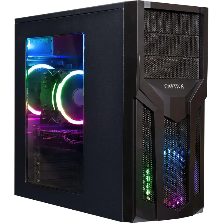 Captiva Power Starter R80-015, Desktop-PC mit AMD Ryzen 7 5700G, 16 GB RAM, 500 GB SSD, AMD Radeon Graphics, schwarz