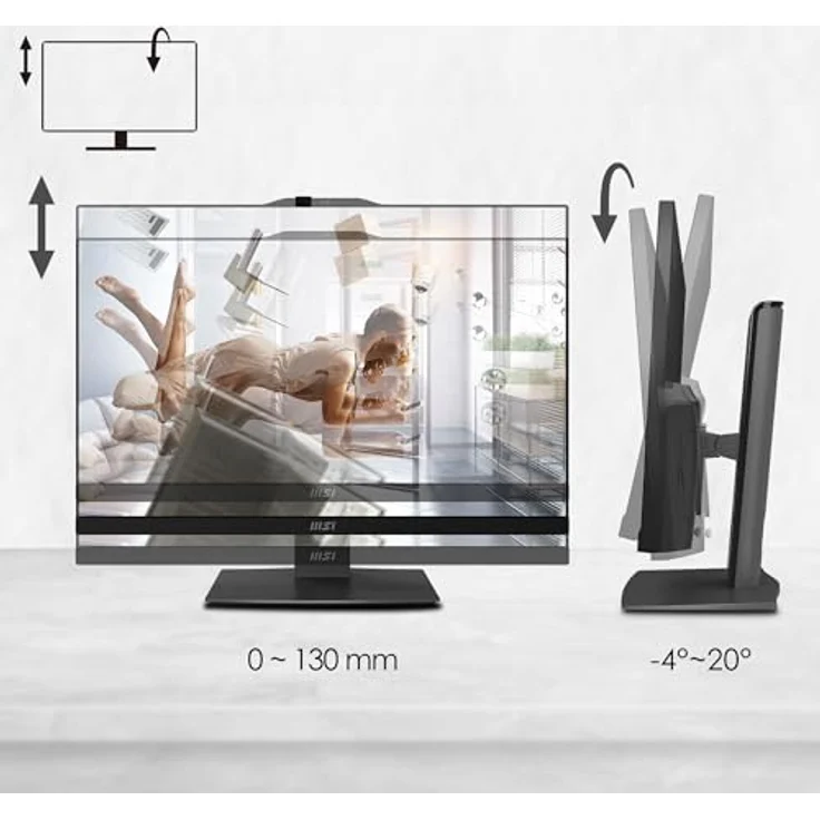 MSI Modern AM242P 1M-1868DE, All-in-One PC mit 23,8 Zoll, Intel Core i5 120U, 16 GB RAM, 512 GB SSD, Luftkühlung – Bild 7