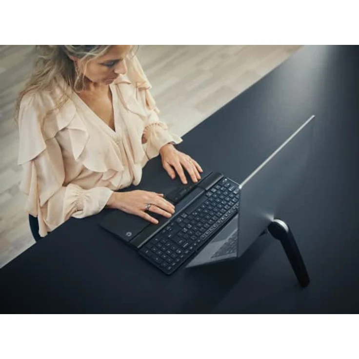 Contour Balance Keyboard | Tastatur kabellos mit USB Dongle| QWERTZ Layout | Super Flache Funktastatur | Nummernblock + Mediatasten | Für Zuhause und Arbeit | Für Windows und Mac – Bild 4