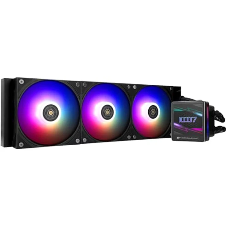 Thermalright Grand Vision 360 ARGB, All-in-One CPU Wasserkühler mit RGB-Beleuchtung, Schwarz, 3x 120 mm Lüfter, leiser Betrieb, kompatibel mit vielen Prozessorsockeln – Bild 2