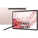 Samsung Galaxy Tab S8+ 12" Wi-Fi+5G 128GB/8GB Pink Gold, Tablet mit 12,4-Zoll-sAMOLED-Bildschirm, S Pen und Clip Studio Paint5