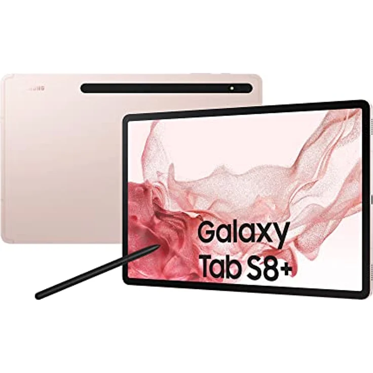 Samsung Galaxy Tab S8+ 12" Wi-Fi+5G 128GB/8GB Pink Gold, Tablet mit 12,4-Zoll-sAMOLED-Bildschirm, S Pen und Clip Studio Paint5 – Bild 1