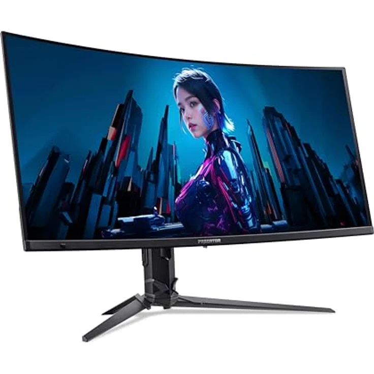 Acer Predator X34 X5 Gaming Monitor 34 Inch UWQHD QD-OLED 240Hz Curved FreeSync Premium Pro, 86 cm Screen Blue – Bild 2