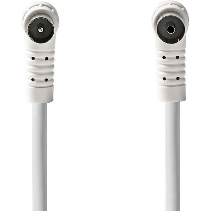 Nedis CSGB40120WT30 SAT-Kabel, Koaxial Kabel, 3,0 m, IEC Stecker/Buchse, vierfach geschirmt für störungsfreie Signalübertragung