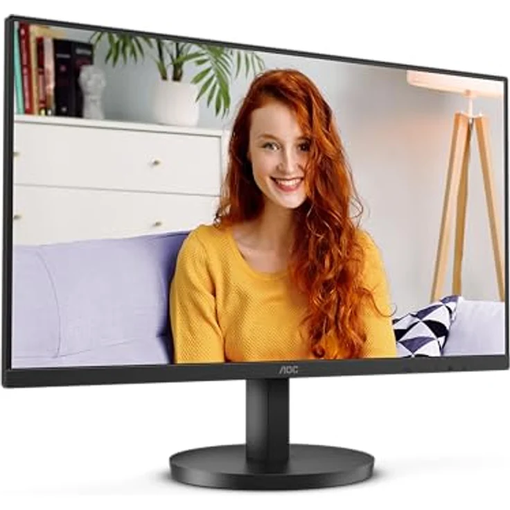 AOC 24B3HA2 - 24 Zoll FHD Monitor, IPS, 100Hz, 1ms, Ultra schmaler Rahmen, FlickerFree, Adaptive Sync, Lautsprecher, Schwarz – Bild 3
