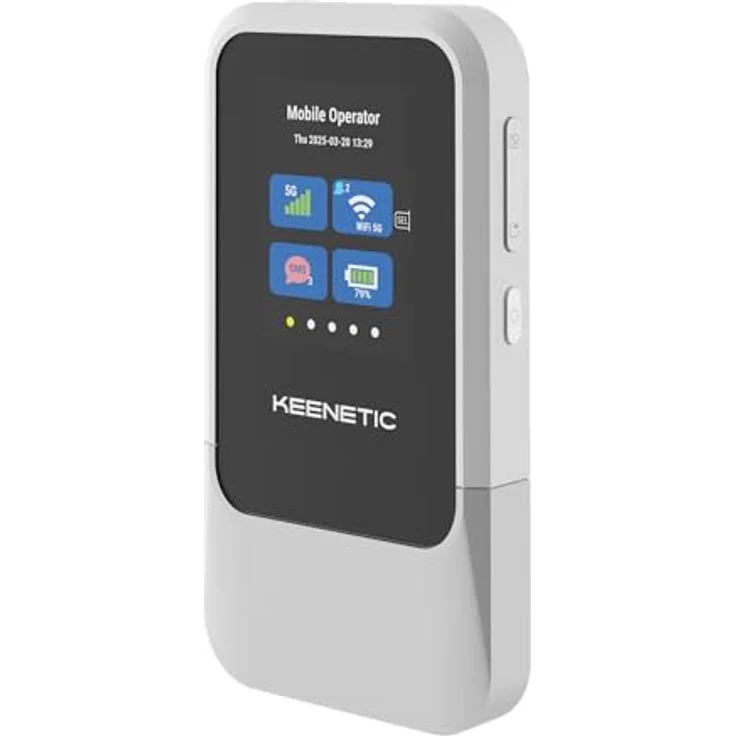 Keenetic Roamer 5G, Mobiler Hotspot mit Wi-Fi 6, 30 Geräte gleichzeitig, intelligentes Farbdisplay, Akku für den ganzen Tag, kompaktes Taschenformat – Bild 2