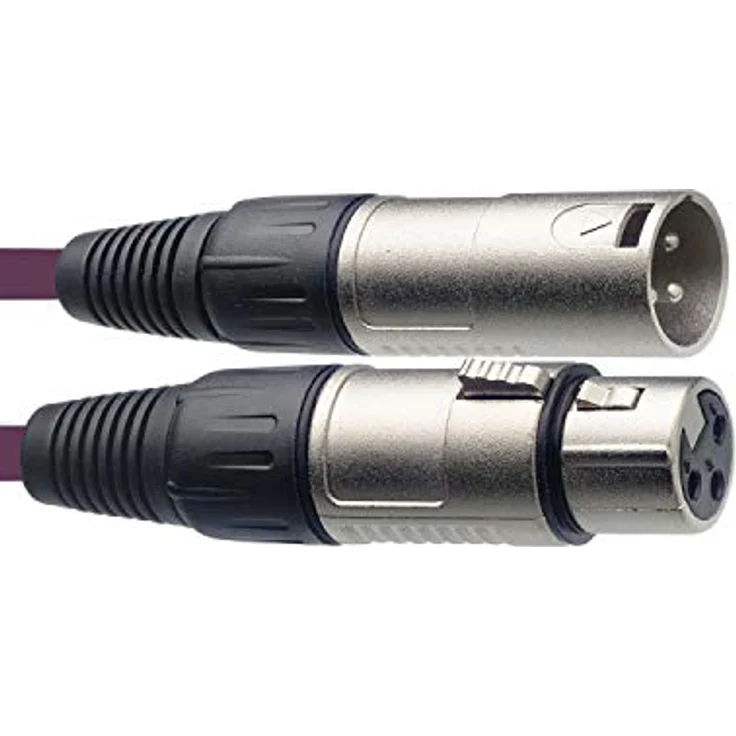 Stagg 10 m Hochwertiges XLR auf XLR-Stecker Mikrofon Kabel violett – Bild 2