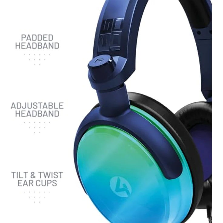 STEALTH C6-100 Gaming Headset Strike - Grün & Blau, Multiplattform-kompatibel mit Xbox, PS, Switch, PC, Handy und Tablet - Premium Sound & Stylisches Design – Bild 5