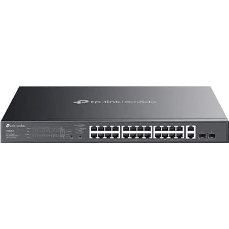 TP-Link Omada TL-SG3428, 28-Port Gigabit Switch mit 24 PoE+ Ports und Smart-Managed-Funktionalität, Schwarz