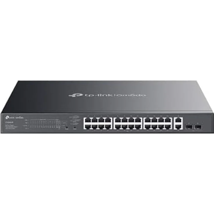 TP-Link Omada TL-SG3428, 28-Port Gigabit Switch mit 24 PoE+ Ports und Smart-Managed-Funktionalität, Schwarz – Bild 1