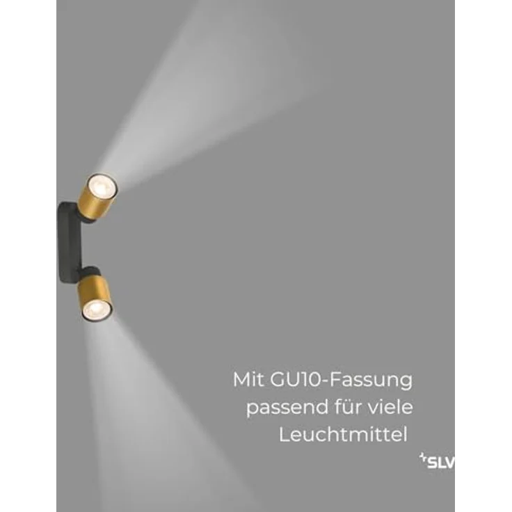 SLV PURI 2.0 TUBE, Deckenleuchte, Wandleuchte, Schwarz, mit drehbarem und schwenkbarem Strahler – Bild 4