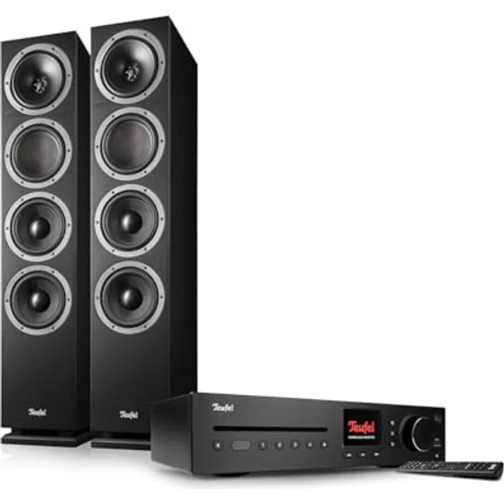 Teufel Theater 500 KOMBO 2, Leistungsstarke Stereoanlage mit Bluetooth aptX, DAB+ Digitalradio, WLAN, CD-Receiver, USB, Schwarz – Bild 1